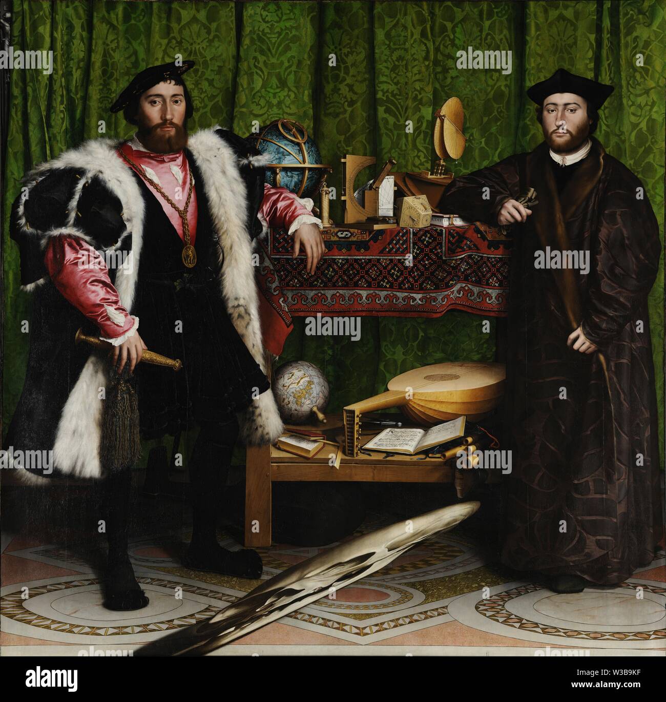 Die Botschafter (1533) Gemälde von Hans Holbein der Jüngere - Sehr hohe Auflösung und Bildqualität Stockfoto