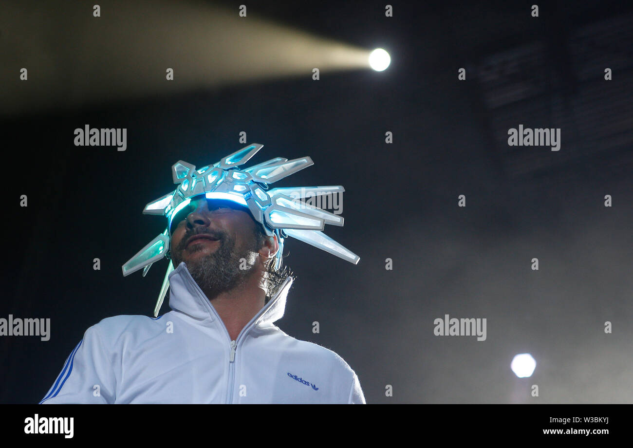 Britische band Jamiroquai führt live während der Mallorca live Festival in Magaluf, Calvia in der spanischen Insel Mallorca Stockfoto