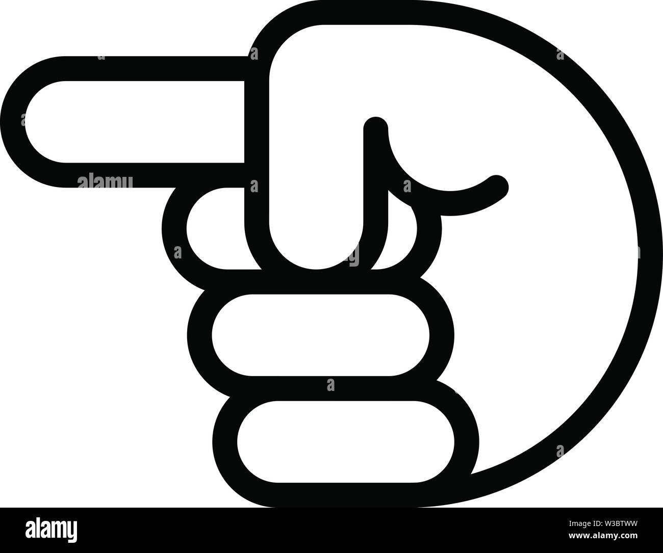 Zeigefinger icon-Anleitung und Richtung Zeichen, Ziel Konzept Stock Vektor