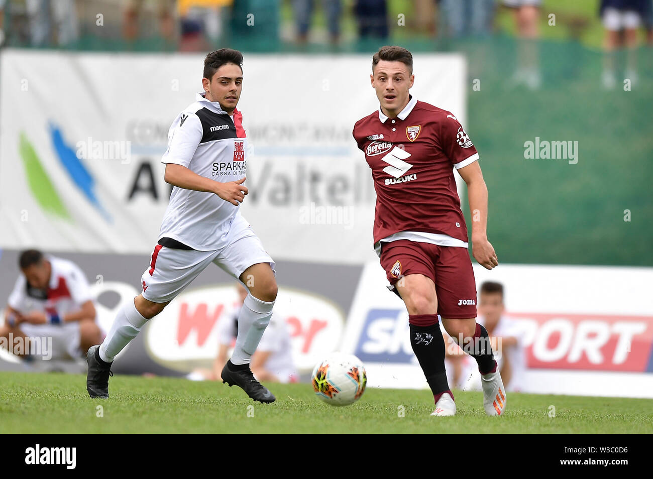 Foto LaPresse - Fabio Ferrari 14 07 2019 Bormio (Italia) Sport ESCLUSIVA TORINO FC Torino FC-Ritiro vor - campionato Stagione 2019-2020 - Torino FC Meran vs-gara amichevole. Nella Foto: Millico Foto LaPresse - Fabio Ferrari 14 Juli 2019 Bormio (Italien) Sport EXKLUSIVE TORINO FC FC Turin - Vor der Saison 2019-2020. Torino FC vs Meran - Freundschaftsspiel in der Pic: Millico Stockfoto