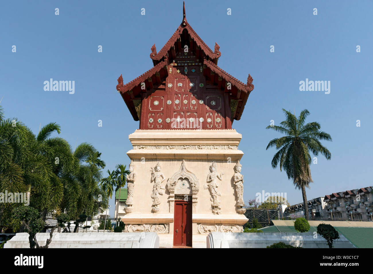 Hor Trai Bibliothek im Wat Phra Singh Tempel, Chiang Mai, Thailand Stockfoto