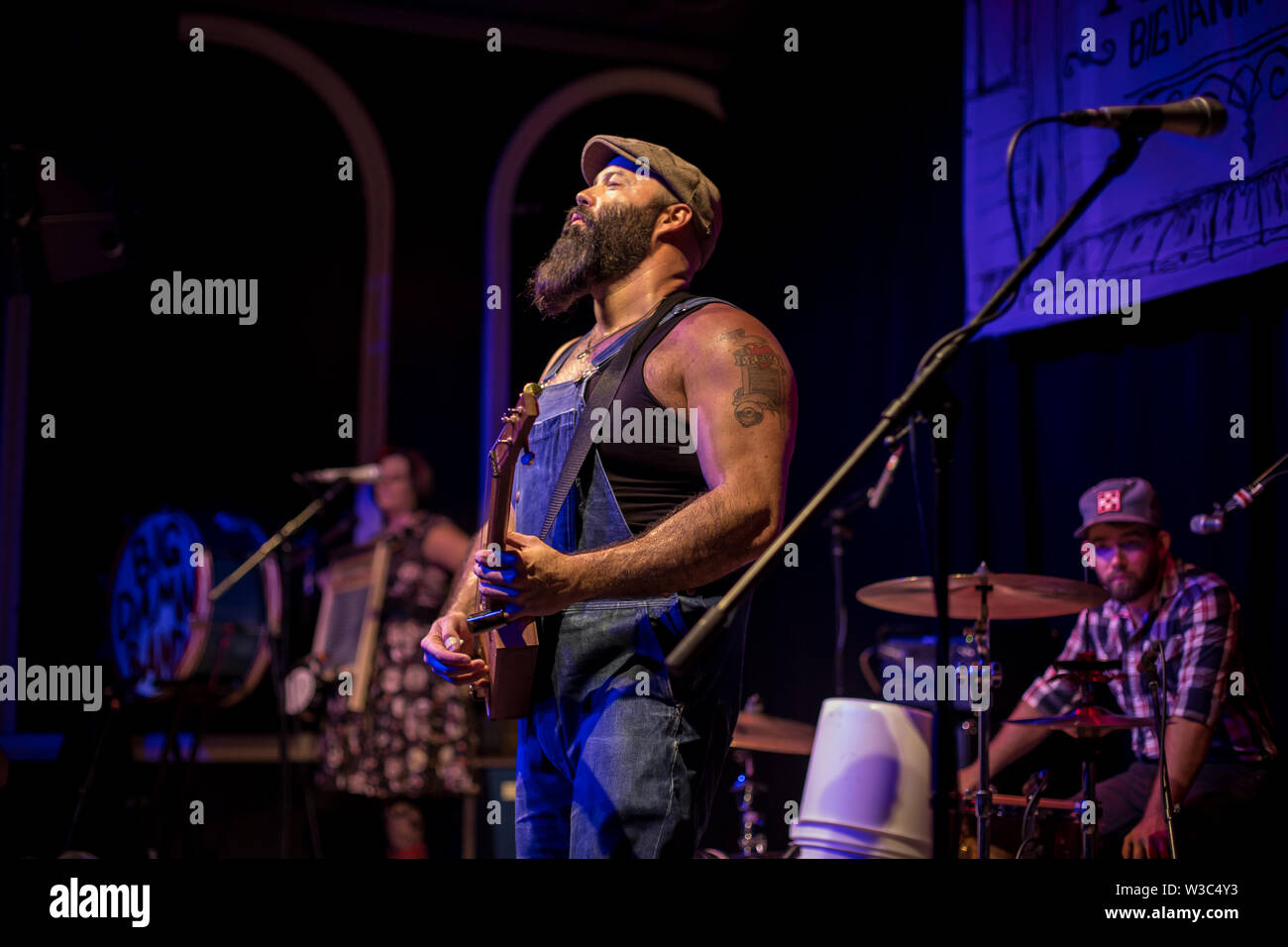 Der reverend Peyton's Big damn Band live auf Band auf der Wand Manchester 8. Juli 2019 Stockfoto