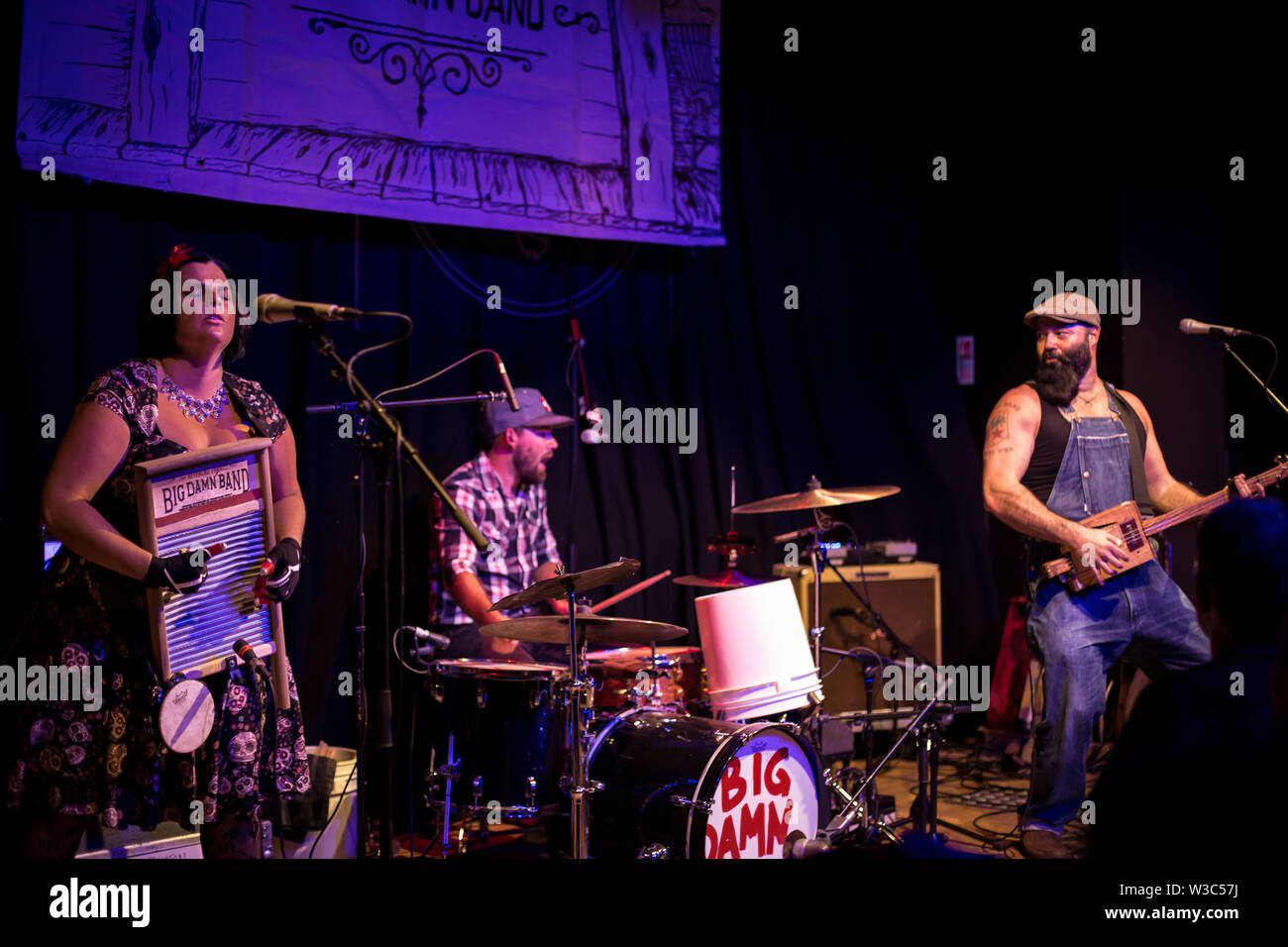Der reverend Peyton's Big damn Band live auf Band auf der Wand Manchester 8. Juli 2019 Stockfoto