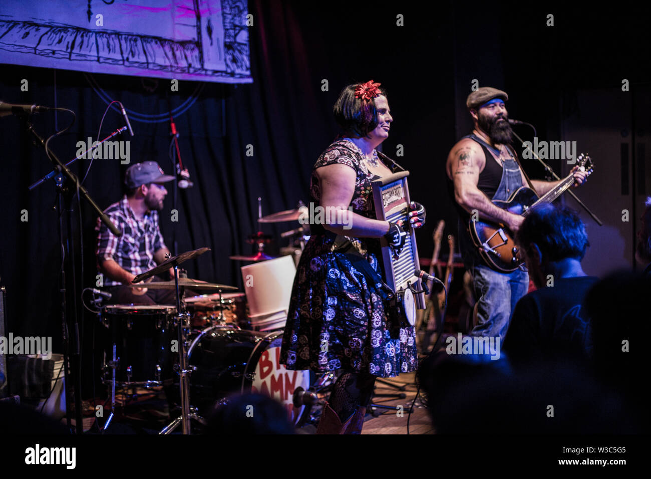 Der reverend Peyton's Big damn Band live auf Band auf der Wand Manchester 8. Juli 2019 Stockfoto
