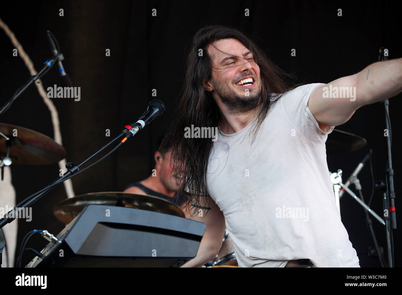 Andrew WK führt an Mansfeild Inkcarcertion 2019 in Ohio auf 7-13-2019 Stockfoto