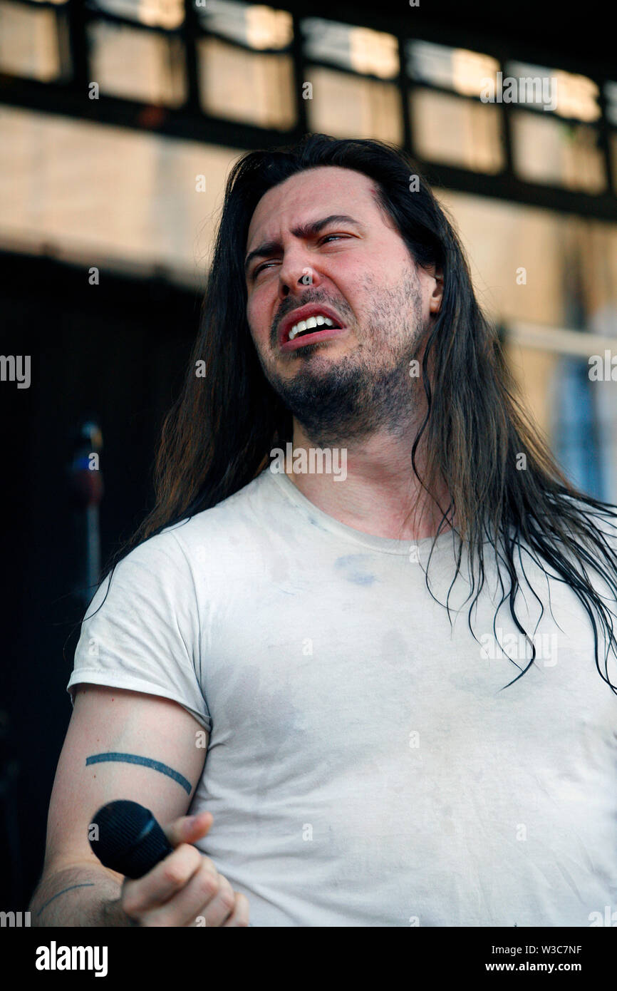 Andrew WK führt an Mansfeild Inkcarcertion 2019 in Ohio auf 7-13-2019 Stockfoto