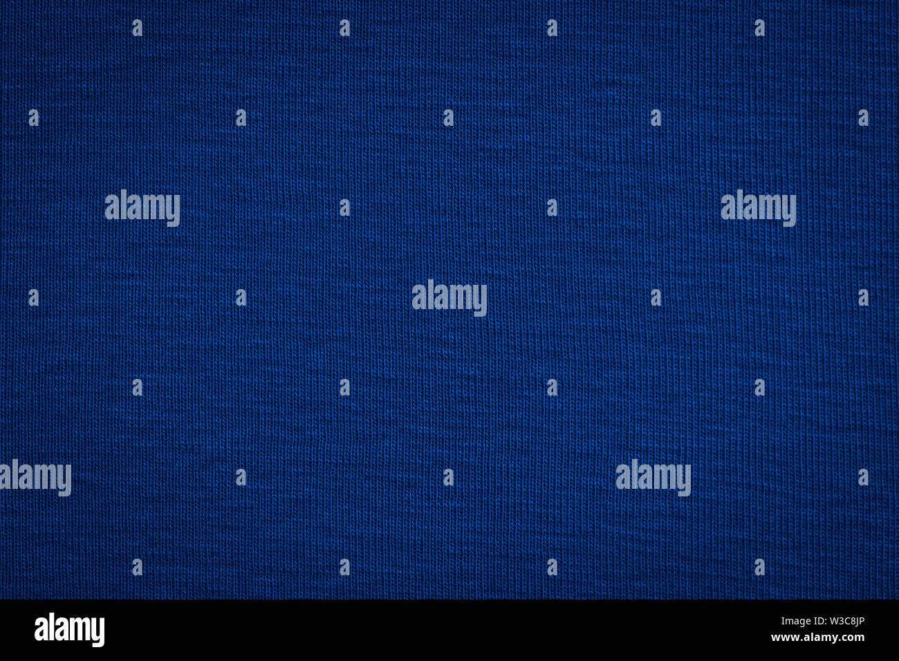 Textur von echten Dunkelblau Strick, Background. Stockfoto