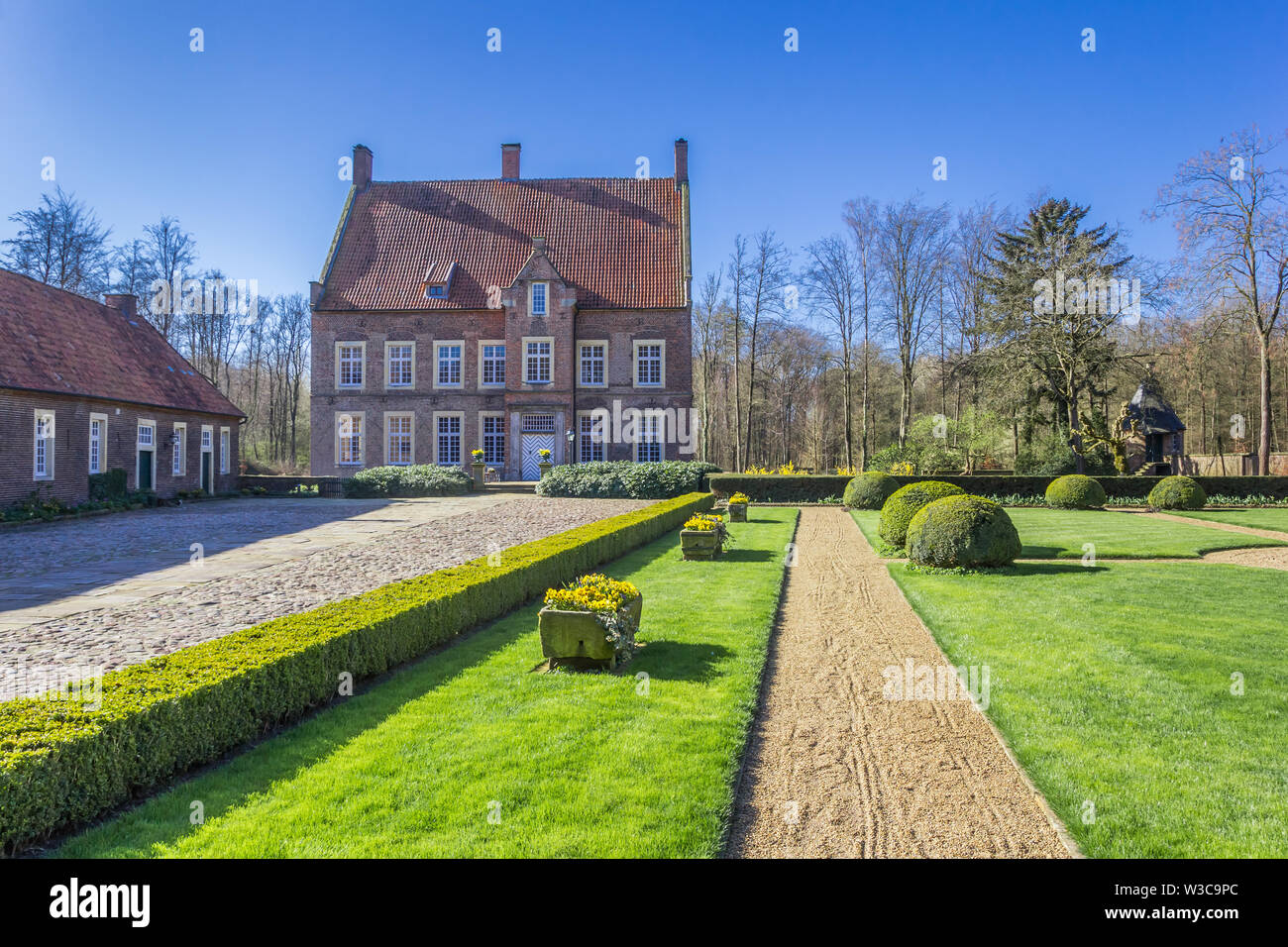 Historisches Haus Welbergen und Garten in Ochtrup, Deutschland Stockfoto