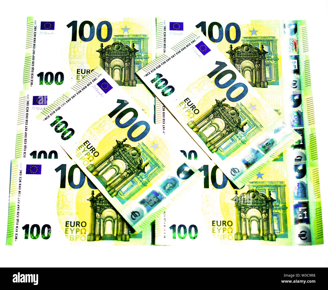 Neue 100-Euro-Banknoten. Perfekte Glück, Bilder und Fotos. Stockfoto