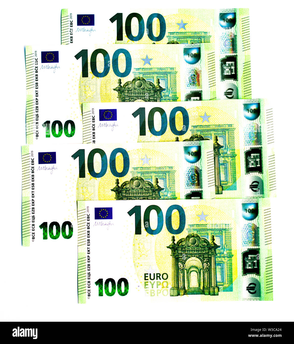 Neue 100-Euro-Banknoten. Perfekte Glück, Bilder und Fotos. Stockfoto