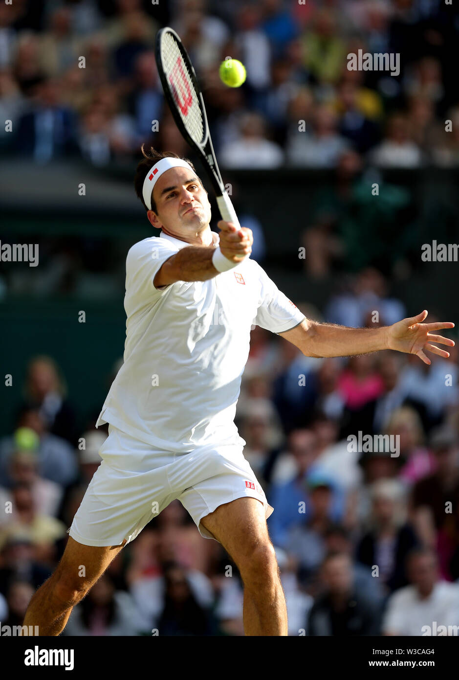 London, Großbritannien. 14. Juli 2019. Roger Federer, der Schweiz, 2019 Quelle: Allstar Bildarchiv/Alamy leben Nachrichten Stockfoto