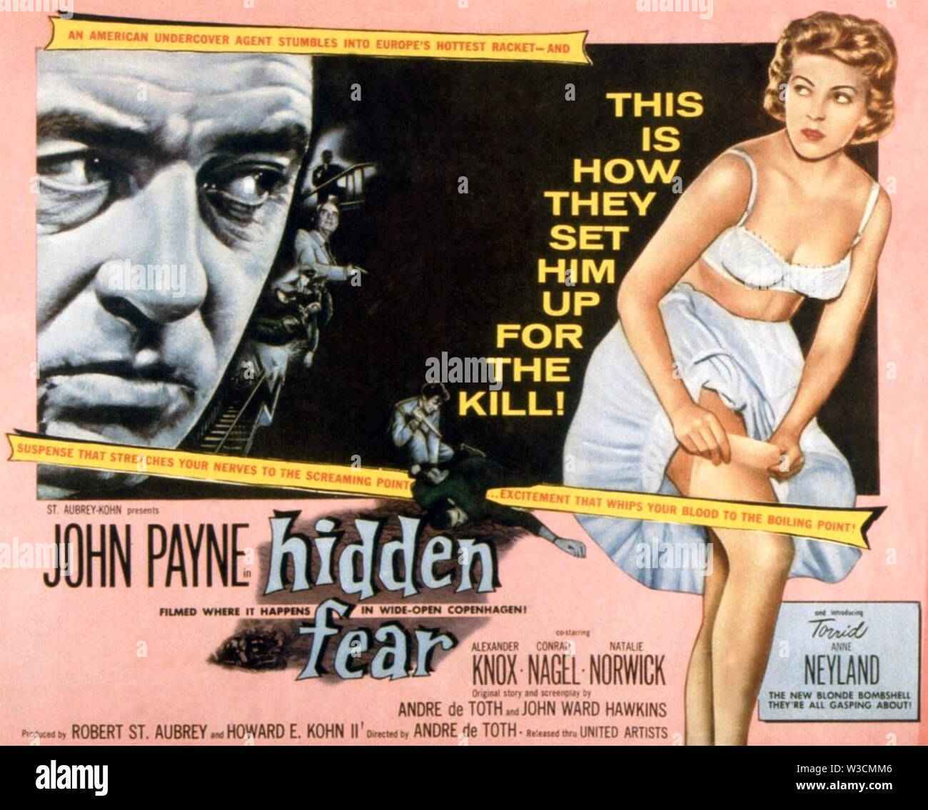 Versteckte Angst 1957 United Artists Film mit Anne Neyland Stockfoto
