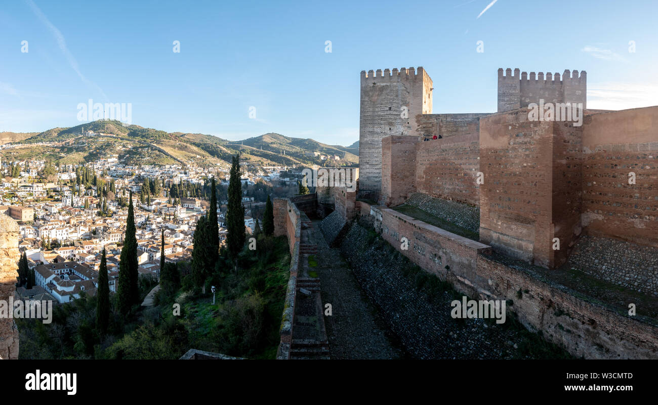 Den maurischen Palast und Schloss von Alhambra in Granada, Spanien Stockfoto