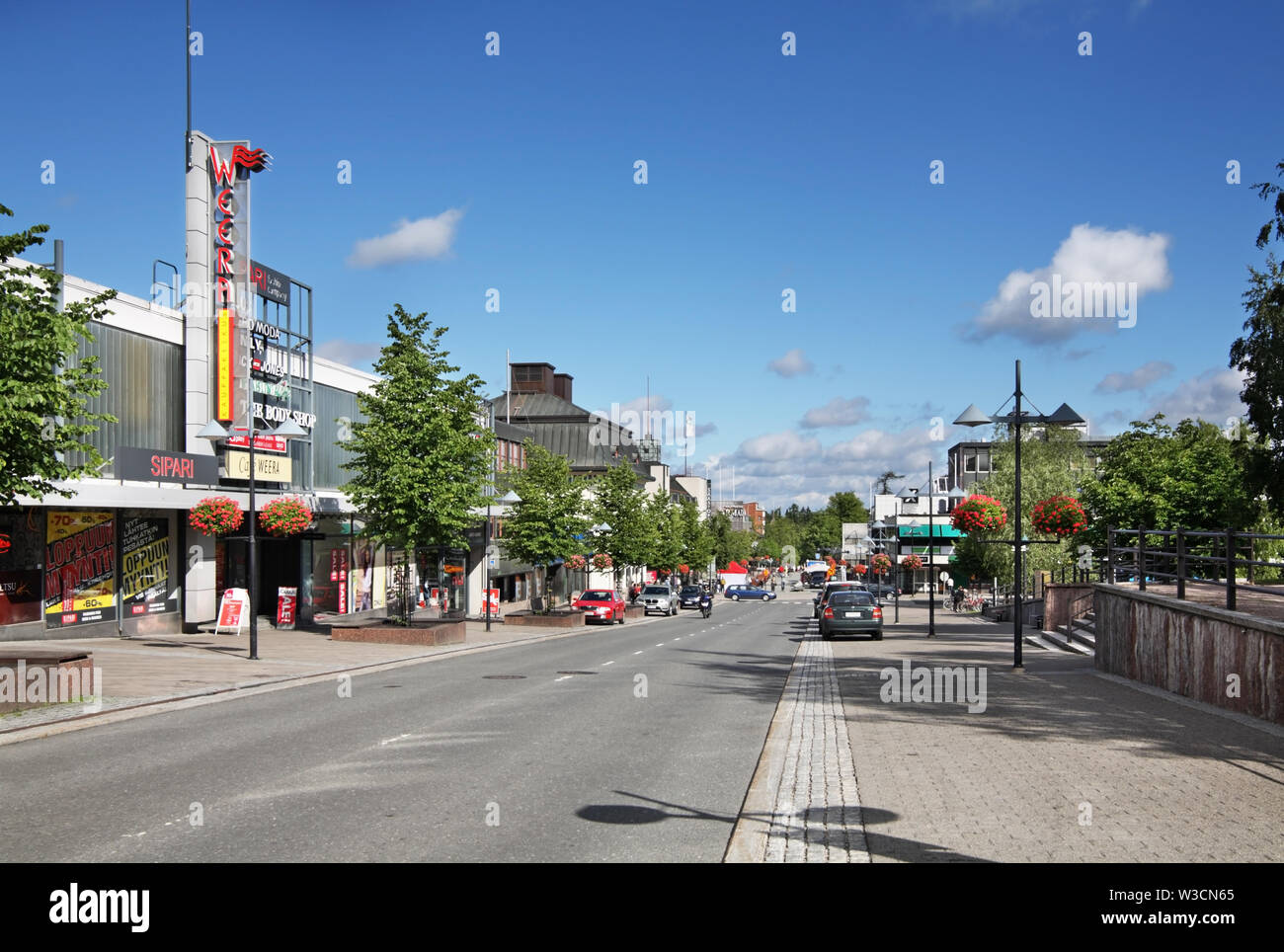 Hauptstraße in Lappeenranta. Südkarelien. Finnland Stockfoto