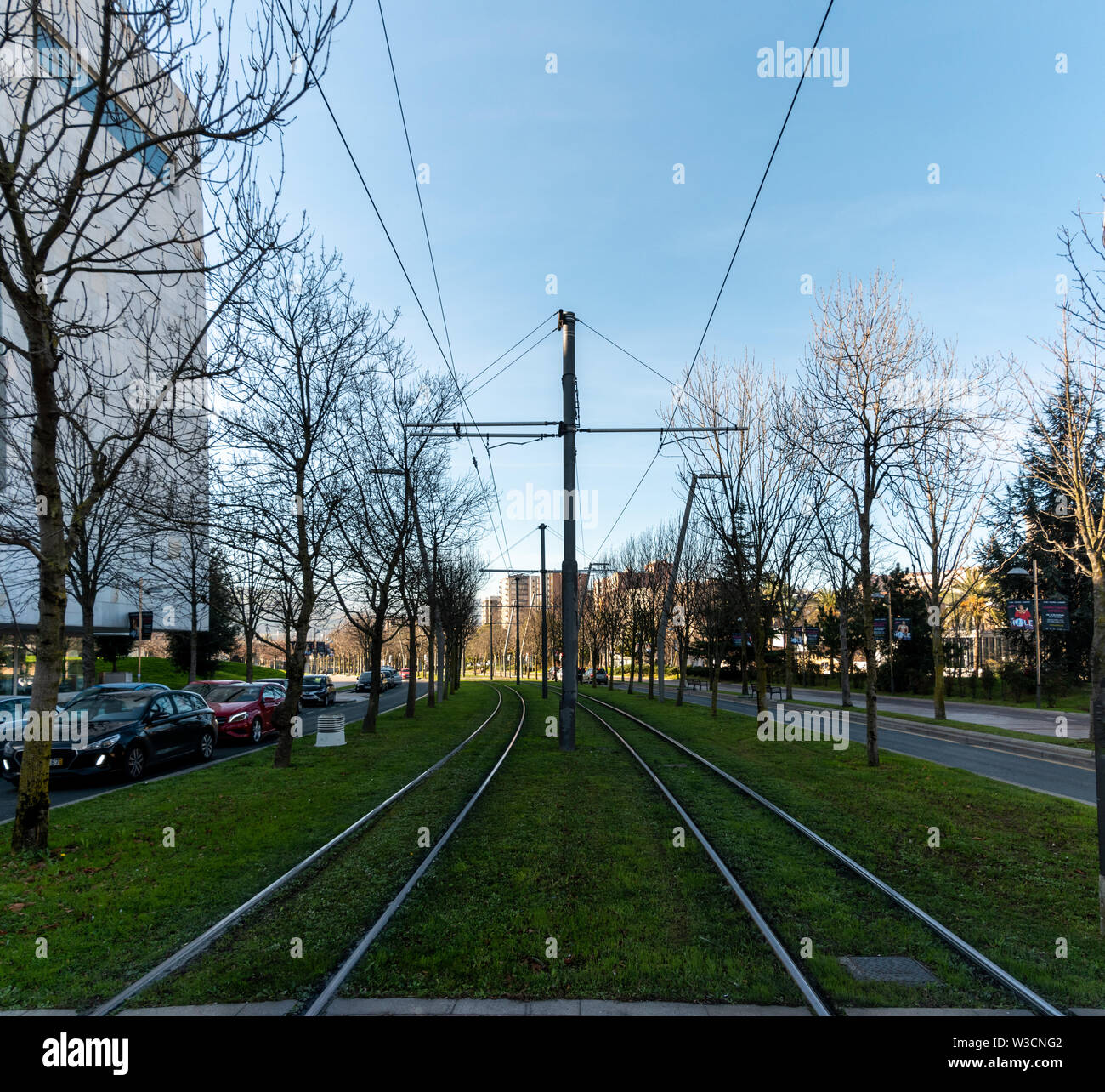 Öffentliche Light Rail Transport von der spanischen Stadt Bilbao, Spanien Stockfoto