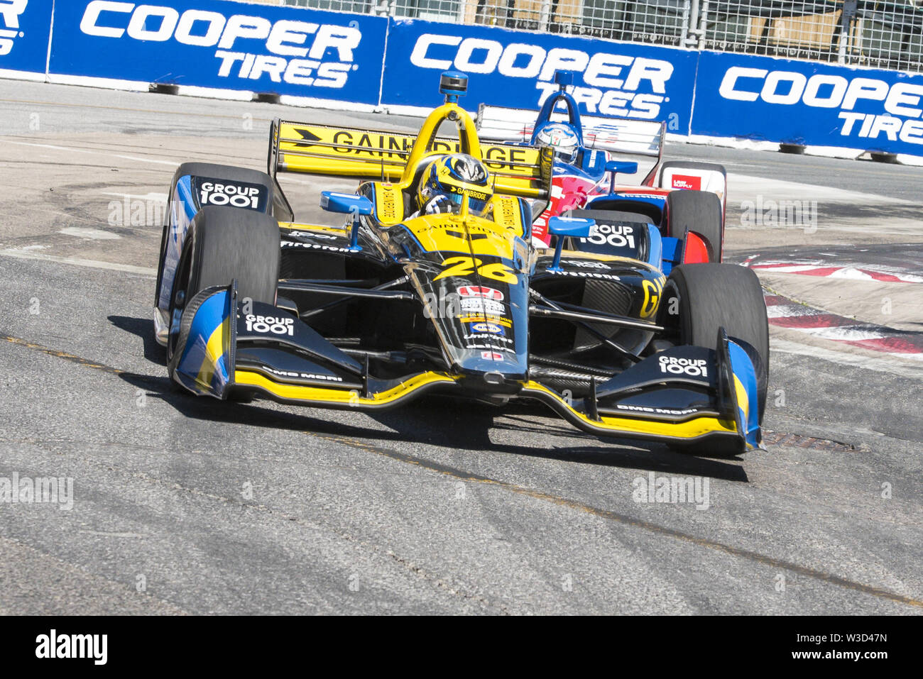 Toronto, Ontario, Kanada. 14. Juli, 2019. VERIZON Indycar Series Treiber ZACH VEACH (26) Rennen in der Verizon Indycar Series Honda Indy Toronto Rennen in Toronto, Kanada Kredit statt: Engel Marchini/ZUMA Draht/Alamy leben Nachrichten Stockfoto