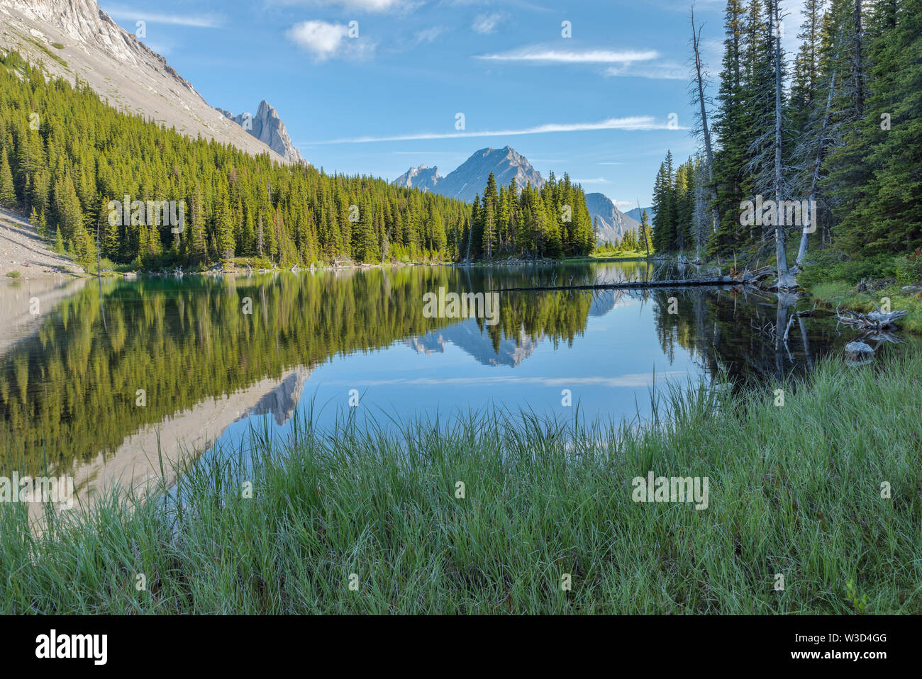 Winkelstück Pass und Ellenbogen See in Peter Lougheed Provincial Park, Alberta, Kanada Stockfoto