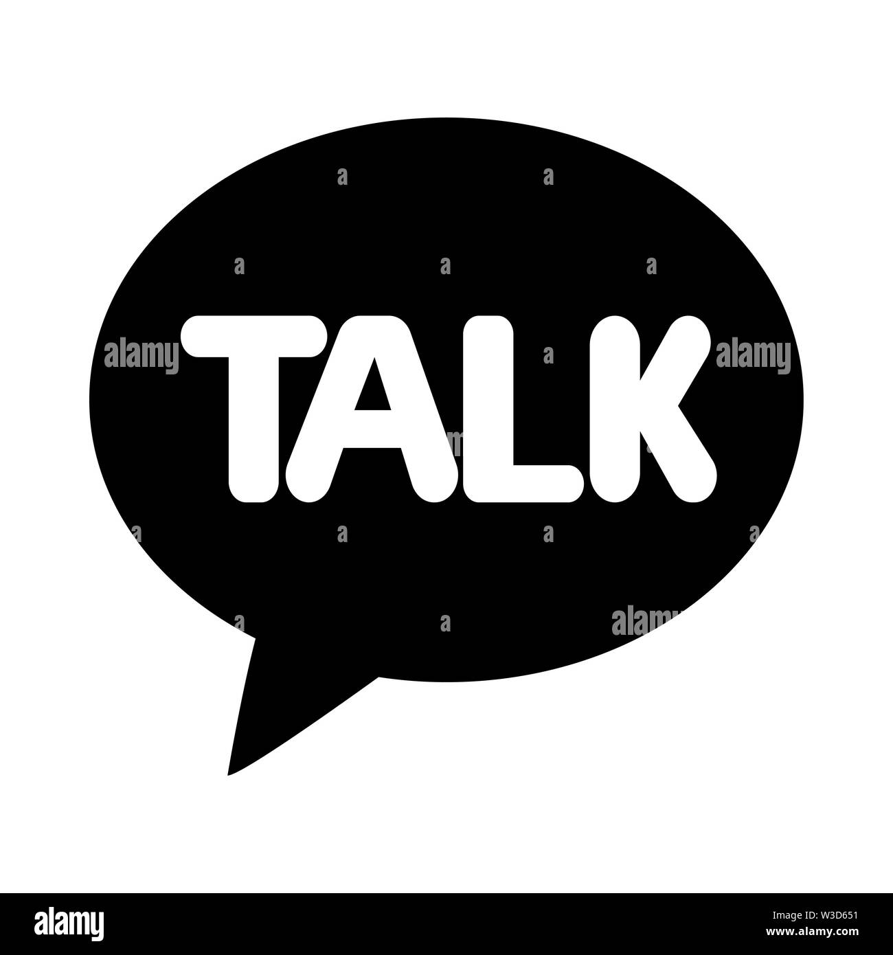 Talk Chat Messenger Symbol oder Logo Illustration für Web site. Perfekt für Web, Muster, Design, etc. Stockfoto