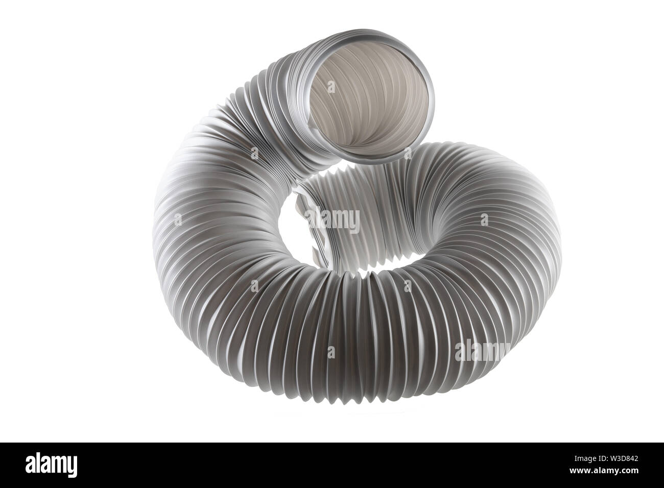 Die Leitung der Klimaanlage auf weißem Hintergrund Stockfoto