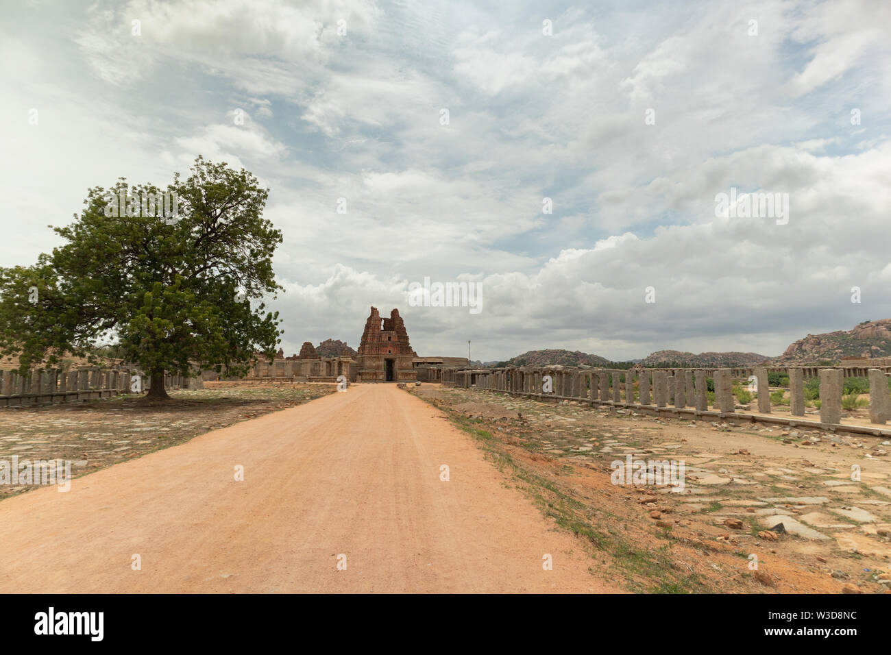 So Ruiniert Vittala Tempel Komplex und Stein Wagen an Hampi, Indien. Stockfoto