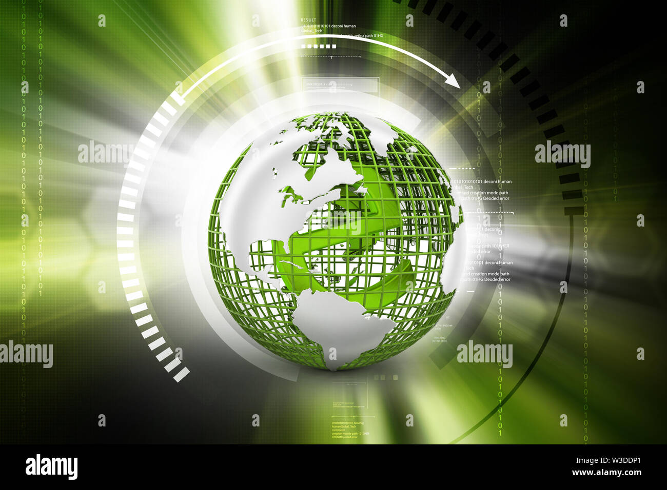 Globus erstellt von Line Stockfoto