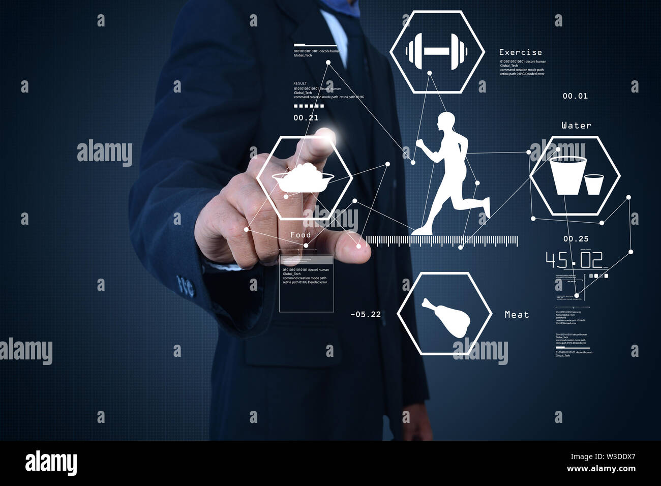 Mann, Life style Chart Stockfoto