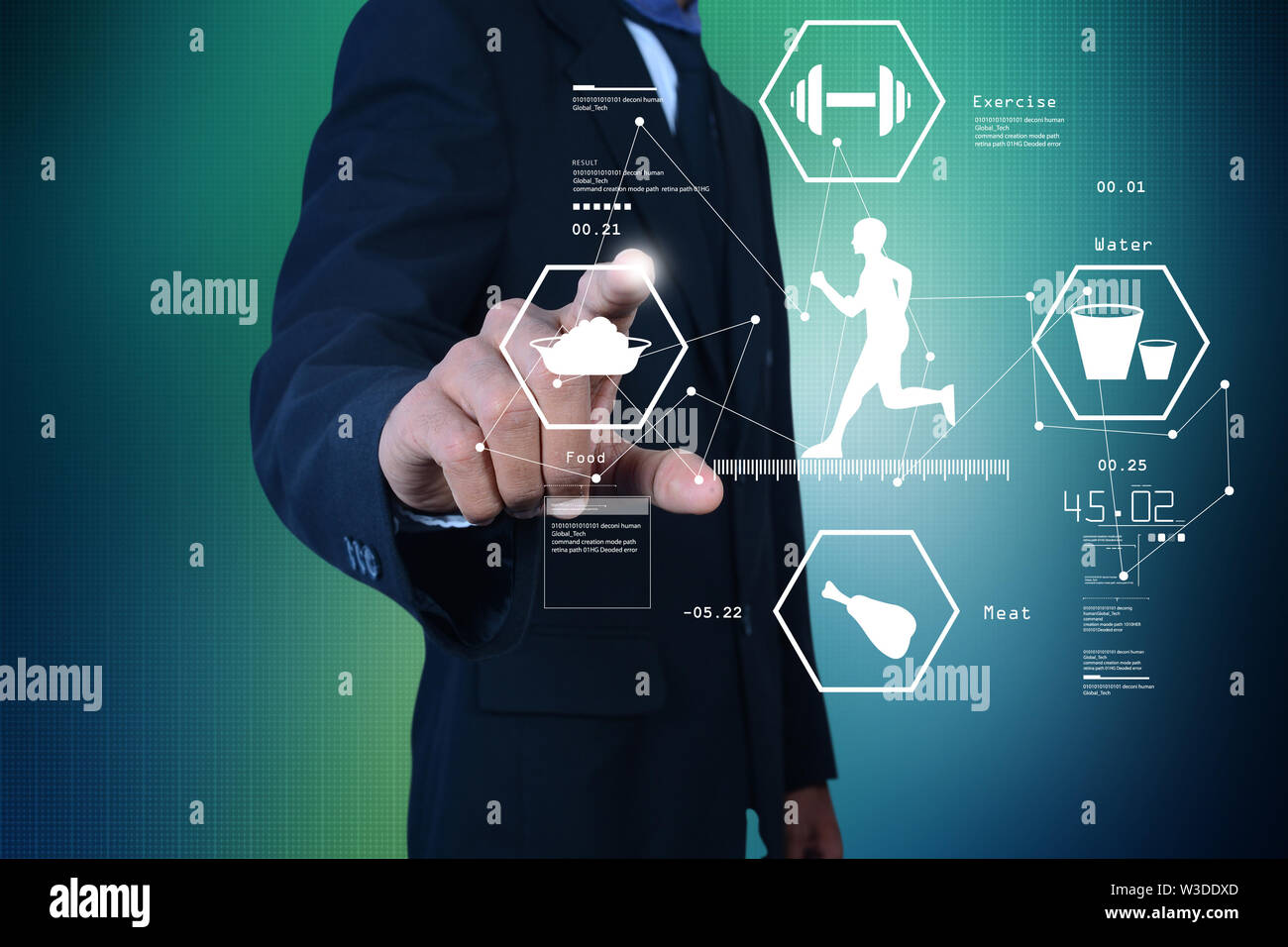 Mann, Life style Chart Stockfoto