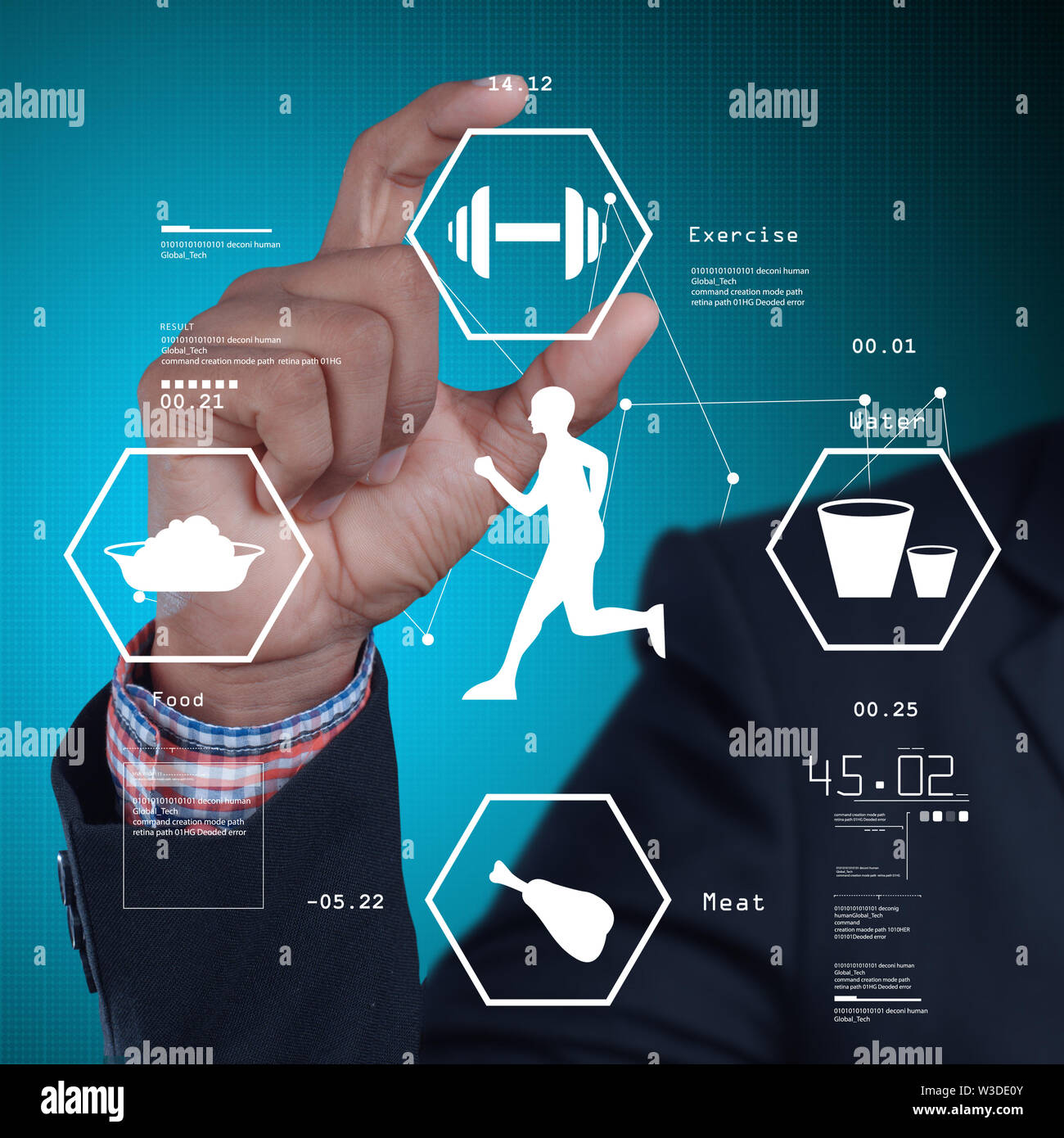 Mann, Life style Chart Stockfoto