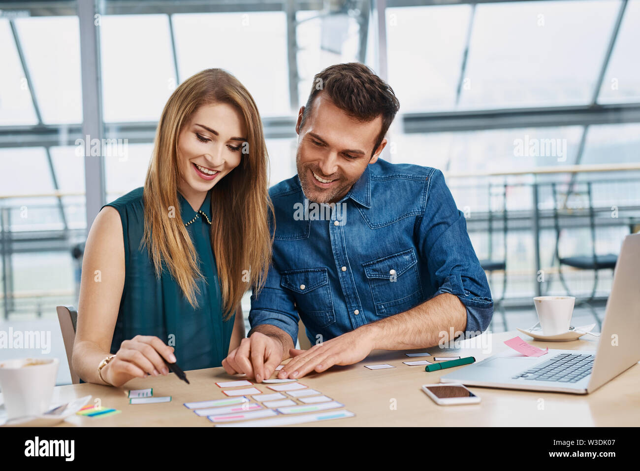 Web Designer Planung neue Website Usability Stockfoto