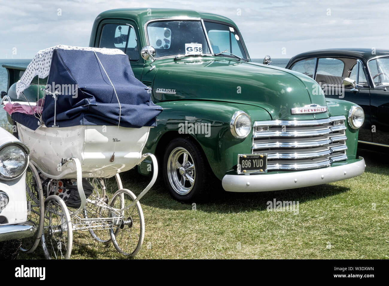 Classic Chevrolet Pick up Truck im Classic Car Show Whitstable 2019 Stockfoto