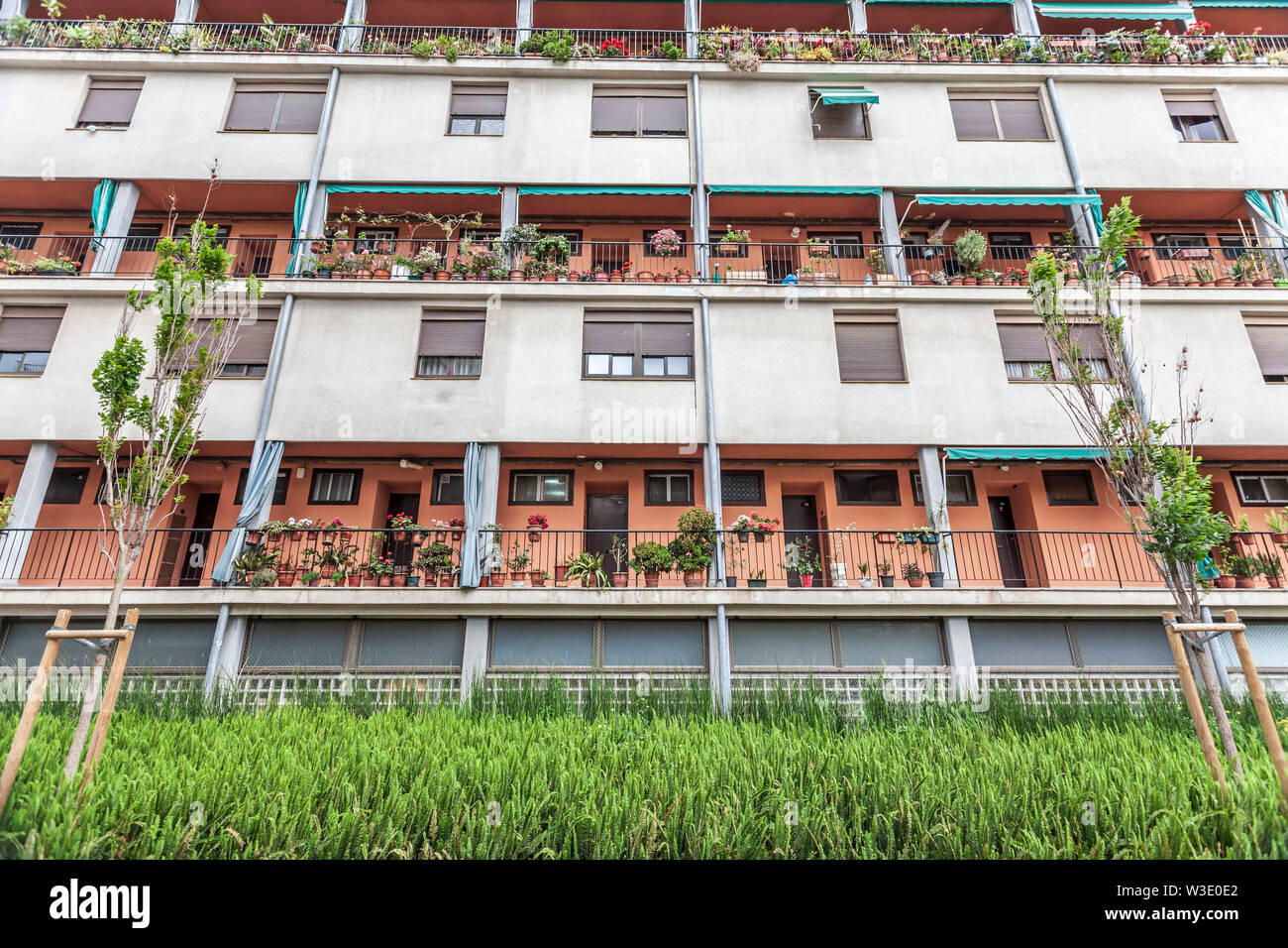 Barcelona, Spanien. Symbol der rationalistischen Architektur. Von Josep Lluís Sert, Josep Torres Clavé konzipiert Stockfoto