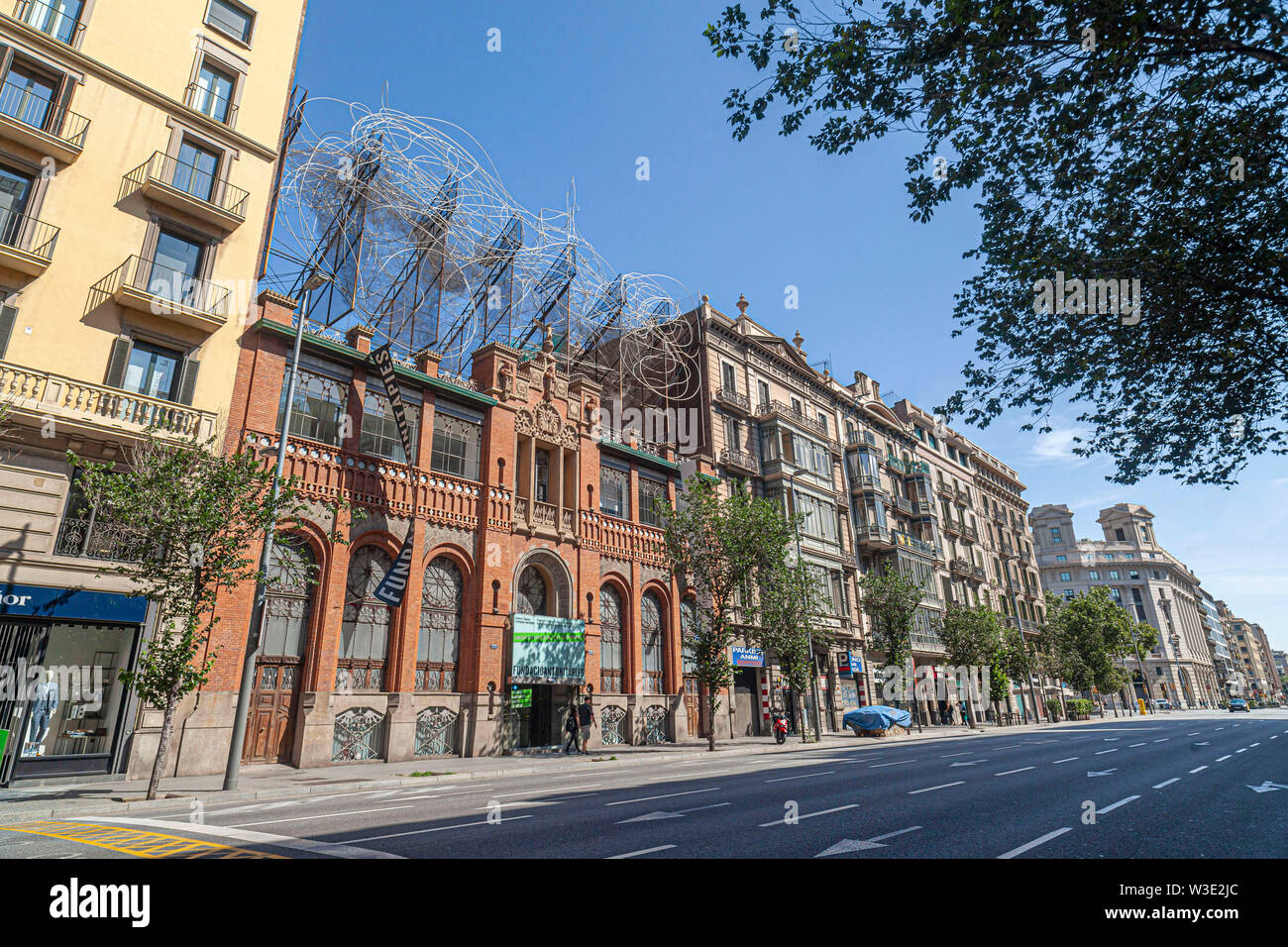 Barcelona, Spanien. Art Foundation, Fundacio Antoni Tapies, alten modernistischen Gebäude von Lluis Domenech i Montaner, Eixample Stockfoto