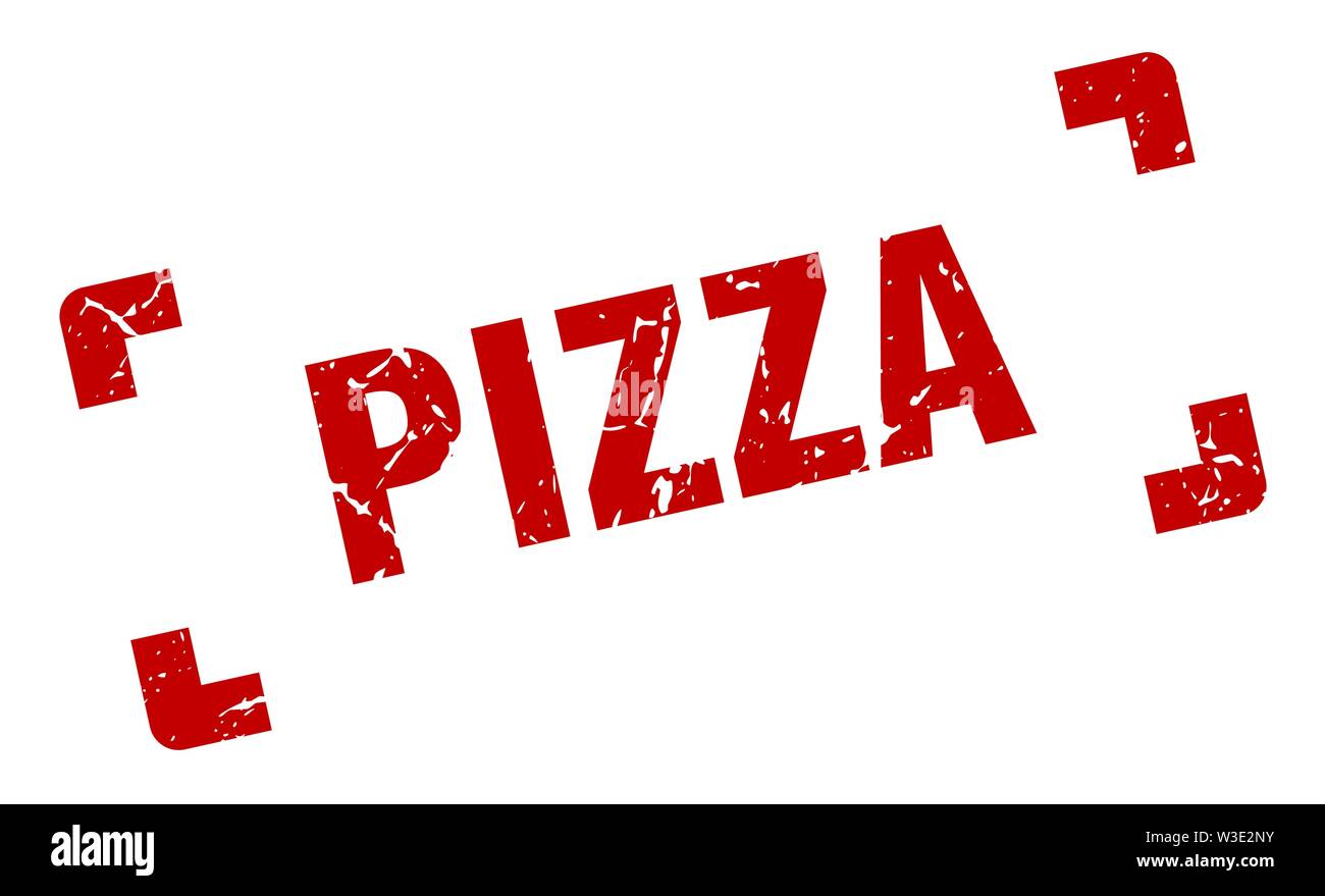 Pizza Stempel. pizza pizza Platz grunge unterzeichnen. Stock Vektor