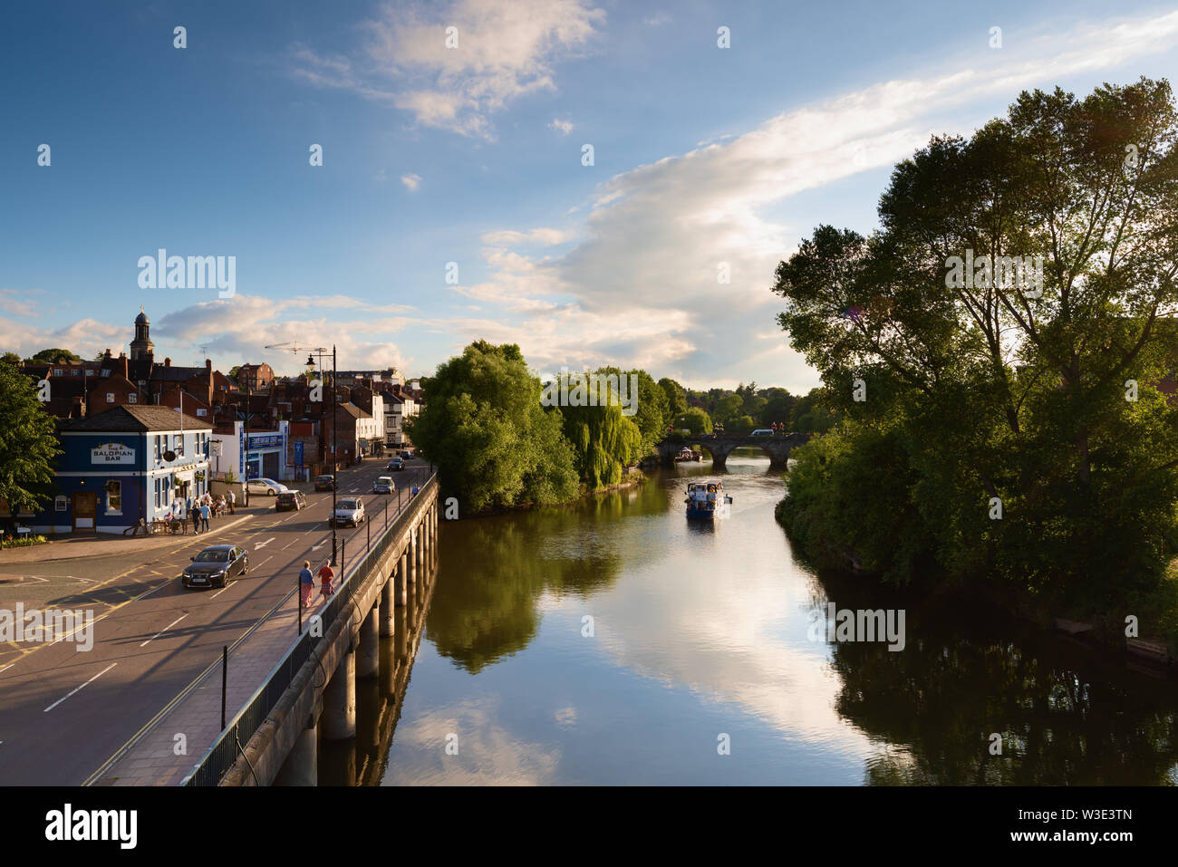 Severn River, Shrewsbury, Shropshire, Großbritannien Stockfoto