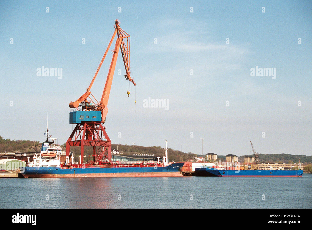 Hafen von Göteborg Swedenthe geschäftigsten Hafen in den Nordischen Ländern. Stockfoto