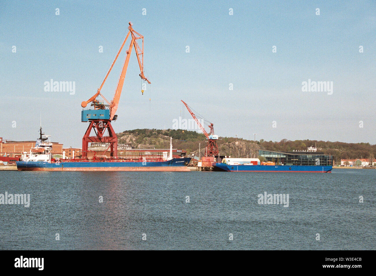 Hafen von Göteborg Swedenthe geschäftigsten Hafen in den Nordischen Ländern. Stockfoto
