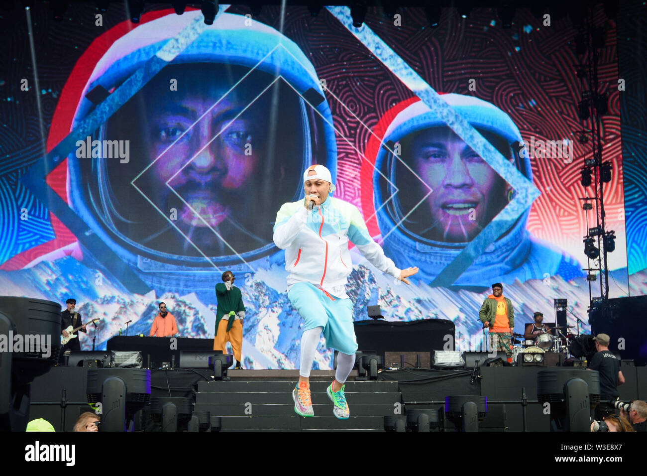 Tabu der Black Eyed Peas während der Britische Sommerzeit Festival, im Hyde Park, London. Stockfoto Tabu der Black Eyed Peas während der Britische Sommerzeit Festival, im Hyde Park, London. Stockfoto