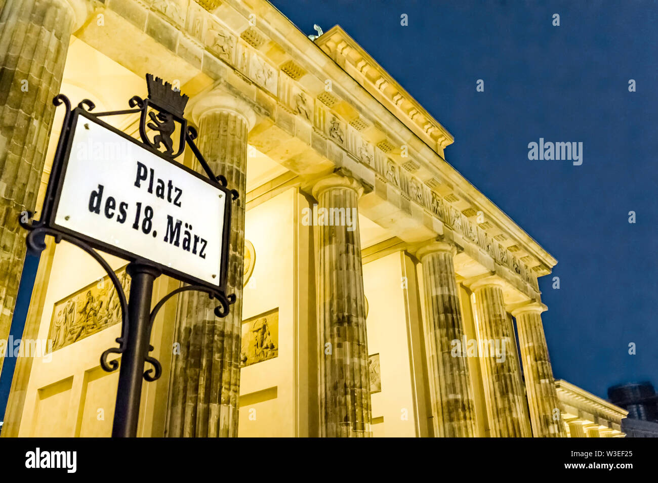 Berlin Mitte, Pariser Platz, Brandenburger Tor, Brandenburger Tor Stockfoto