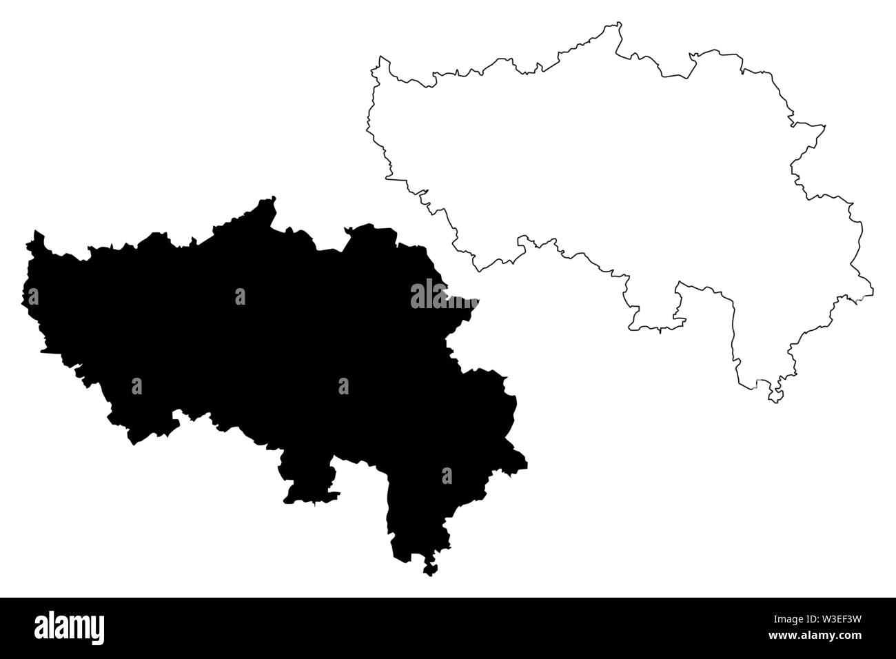 Provinz Lüttich (Königreich Belgien, Provinzen Belgien, wallonische Region) Karte Vektor-illustration, kritzeln Skizze Lüttich Karte Stock Vektor