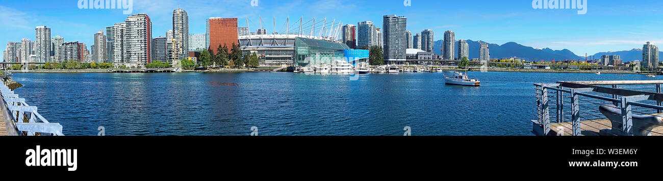 Blick auf die Innenstadt von Vancover, British Columbia, Kanada. Stockfoto