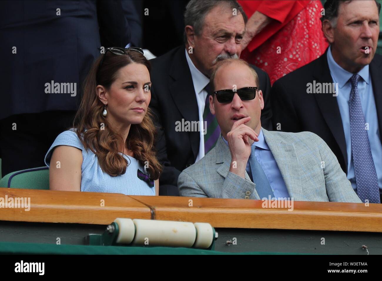 Herzogin von Cambridge, Herzog von Cambridge, die Wimbledon Championships 2019, 2019 Stockfoto