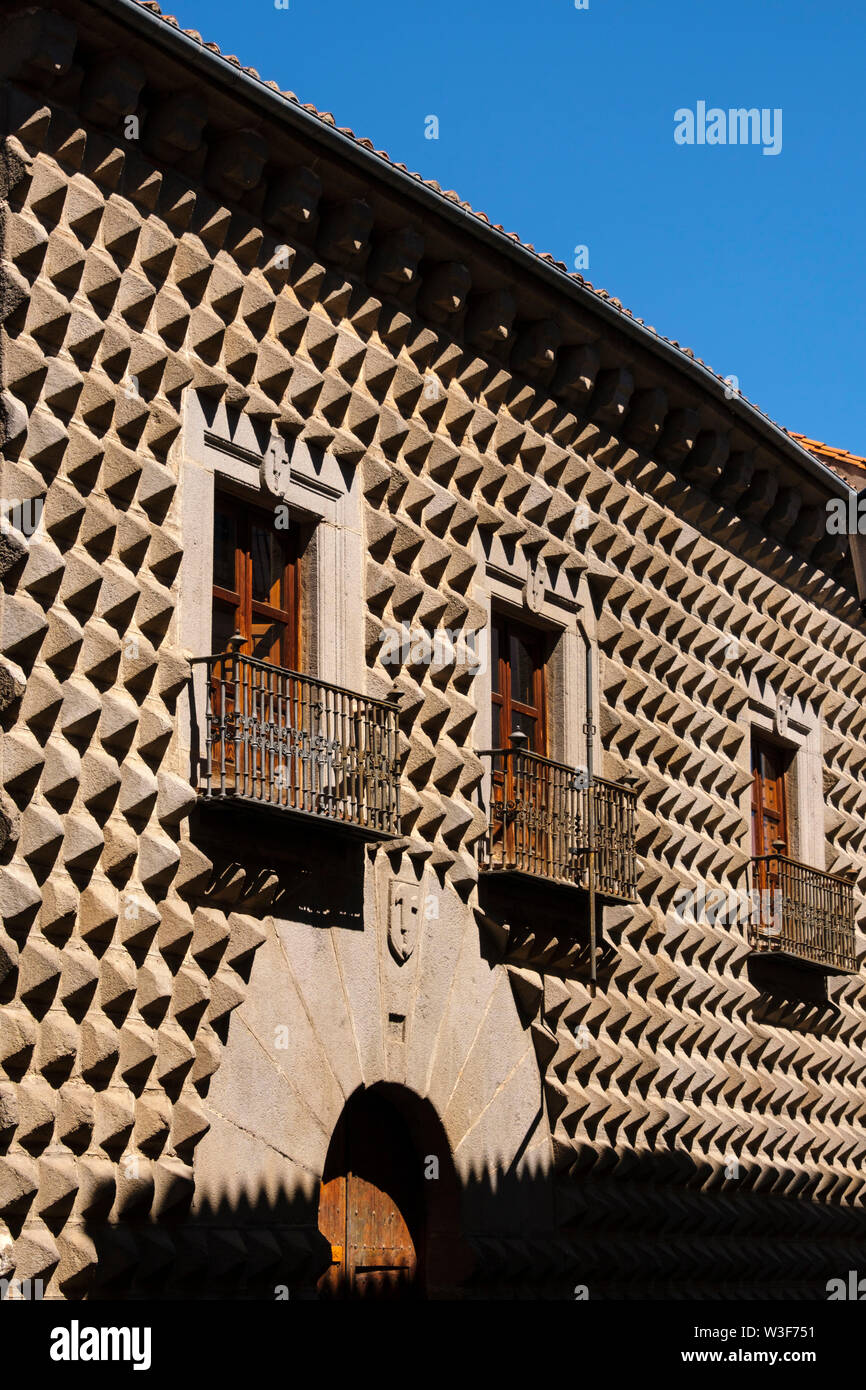 Escuela de Arte Casa de Los Picos, Segovia City. Castilla León, Spanien Europa Stockfoto