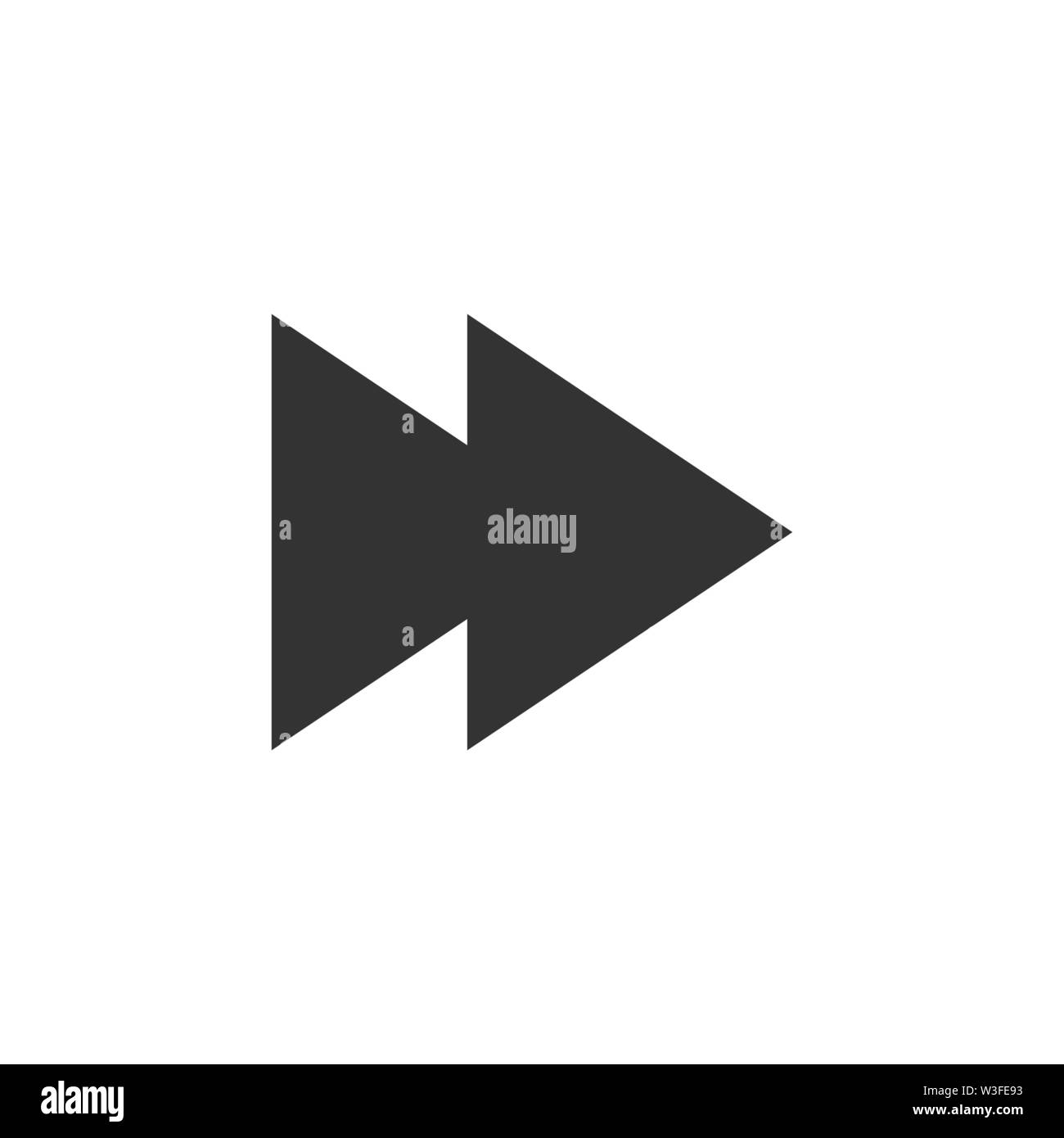 Pfeil, der auf das Symbol Vektor Illustration flach Stock Vektor