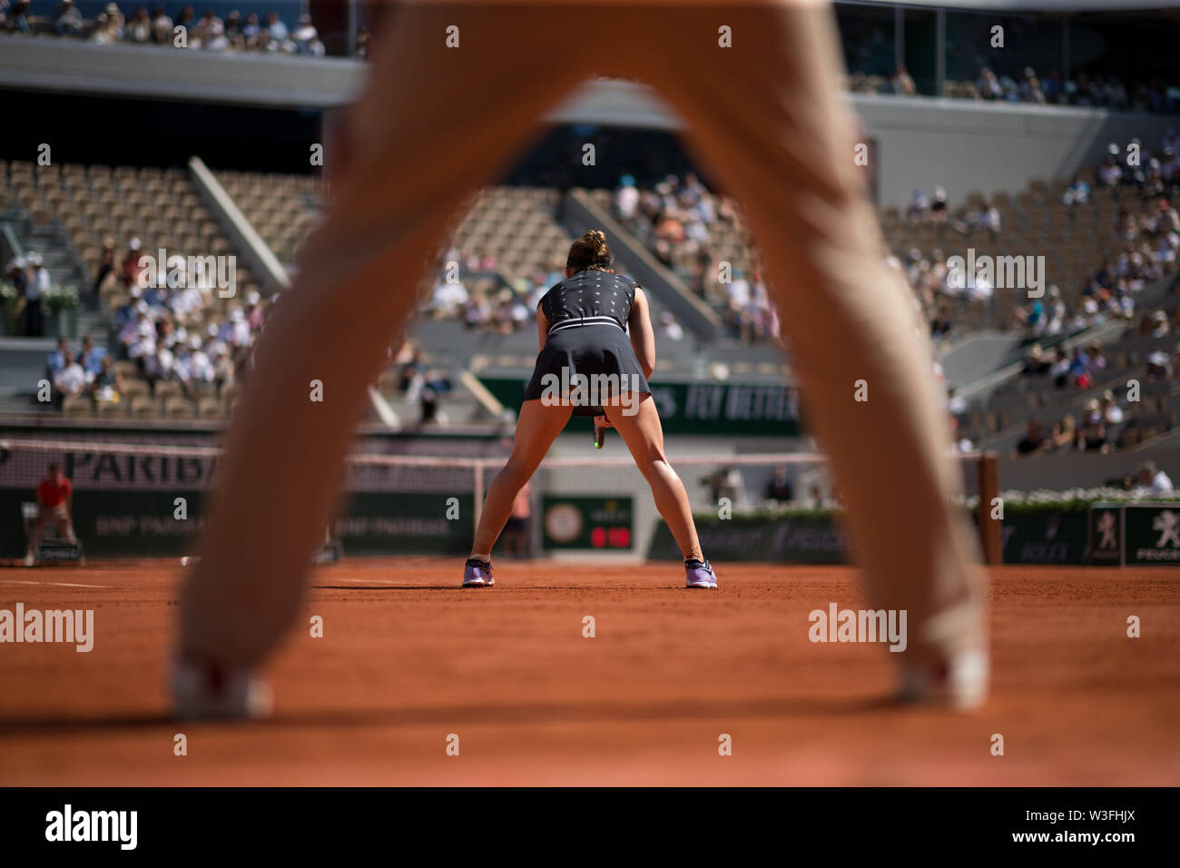 Simona Halep aus Rumänien während der 12 Tage der French Open am 1. Juni 2019 in Paris, Frankreich Stockfoto