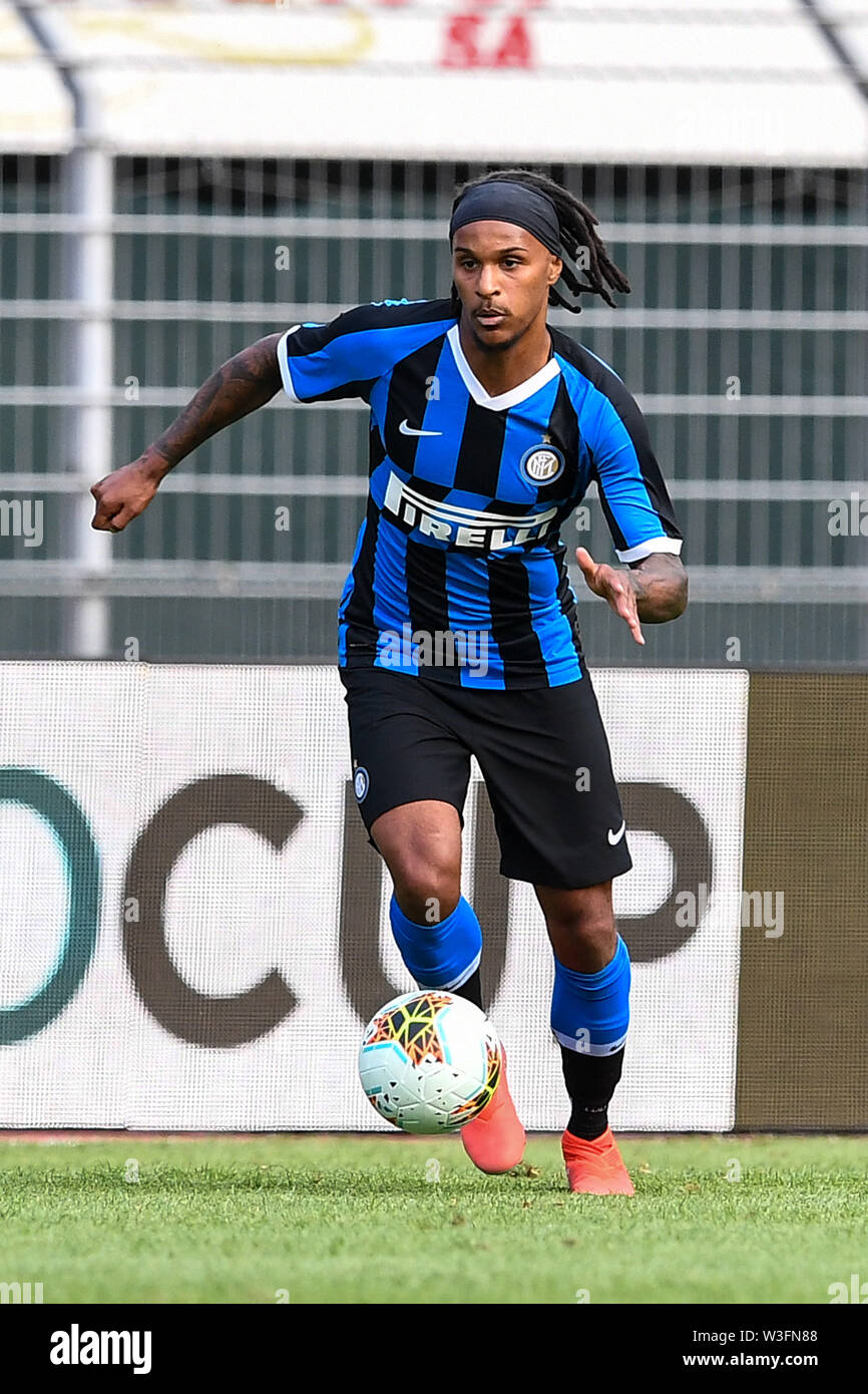 Valentino Lazaro (Inter) während der italienischen Freundschaftsspiel erie eine "Übereinstimmung zwischen Lugano 1-2 Inter zu Cornaredo Stadion am 14 Juli, 2019 in Lugano, Schweiz. Credit: Maurizio Borsari/LBA/Alamy leben Nachrichten Stockfoto