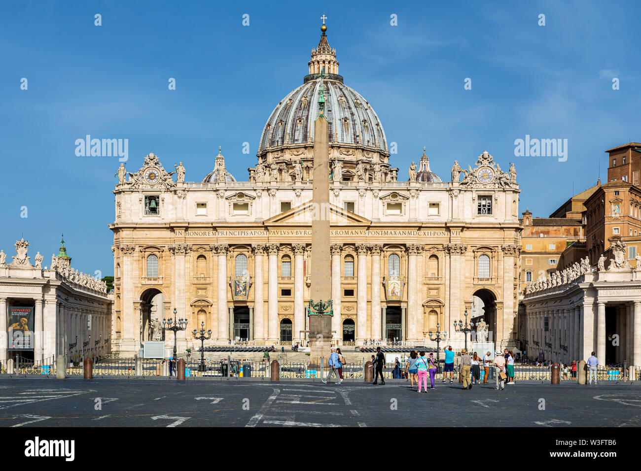 Petersdom und Petersplatz, Vatikan, Rom, Latium, Italien Stockfoto
