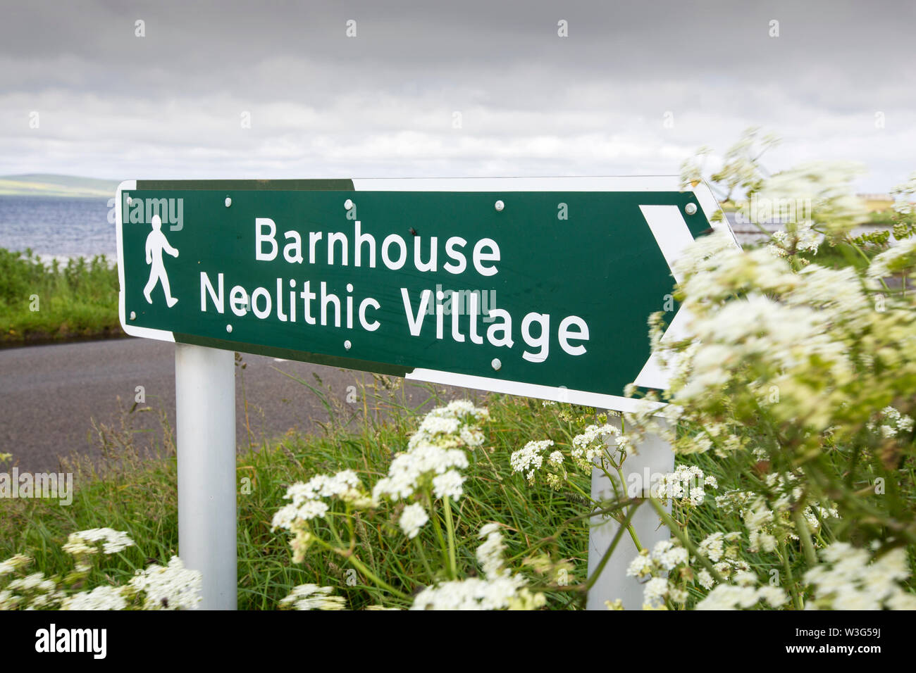 Barnhouse neolithische Dorf auf dem Festland von Orkney, Schottland, Großbritannien. Stockfoto