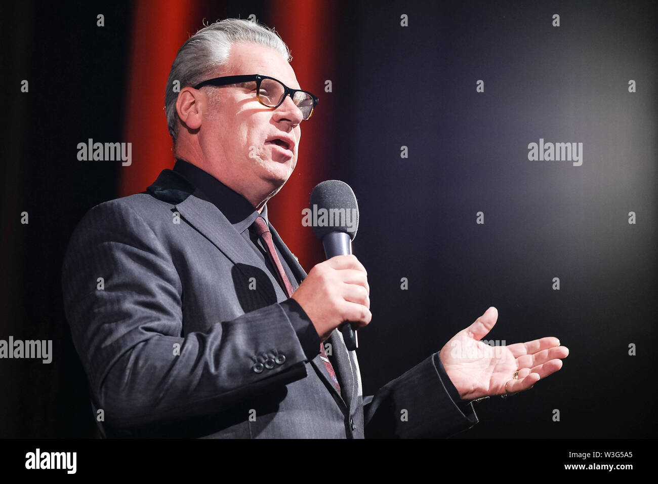 BFI Southbank, London, UK. 15. Juli 2019. Mark Kermode auf der Bühne Mark Kermode in 3d am Montag, den 15. Juli 2019 im BFI Southbank, London. Bild: Mark Kermode. Bild von der Credit: Julie Edwards/Alamy leben Nachrichten Stockfoto