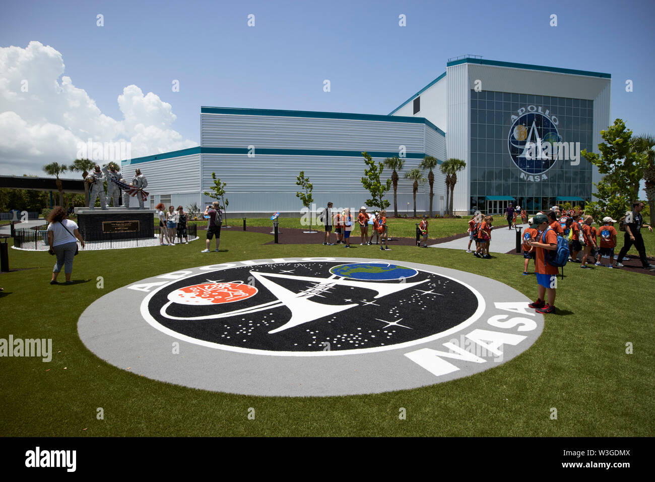 Der neue Mond Baum Garten im Apollo/Saturn5 Center Kennedy Space Center Florida USA in der Woche zum 50. Jahrestag der Mondlandung Stockfoto