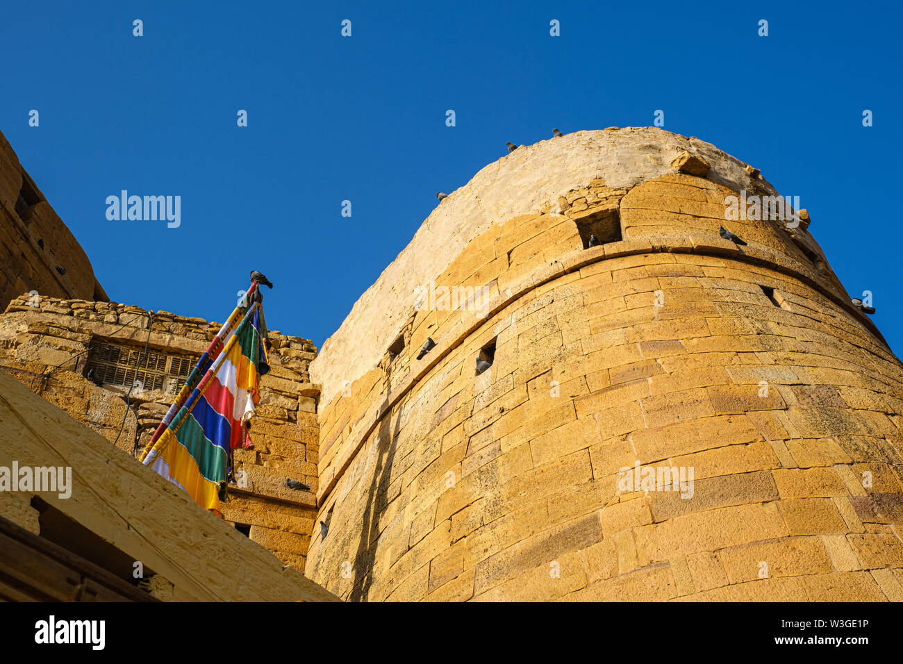 JAISALMER, INDIEN - ca. November 2018: Ansicht Jaisalmer Fort. Jaisalmer ist auch als "Die Goldene Stadt, und es ist in Rajasthan. . Die Stadt St Stockfoto